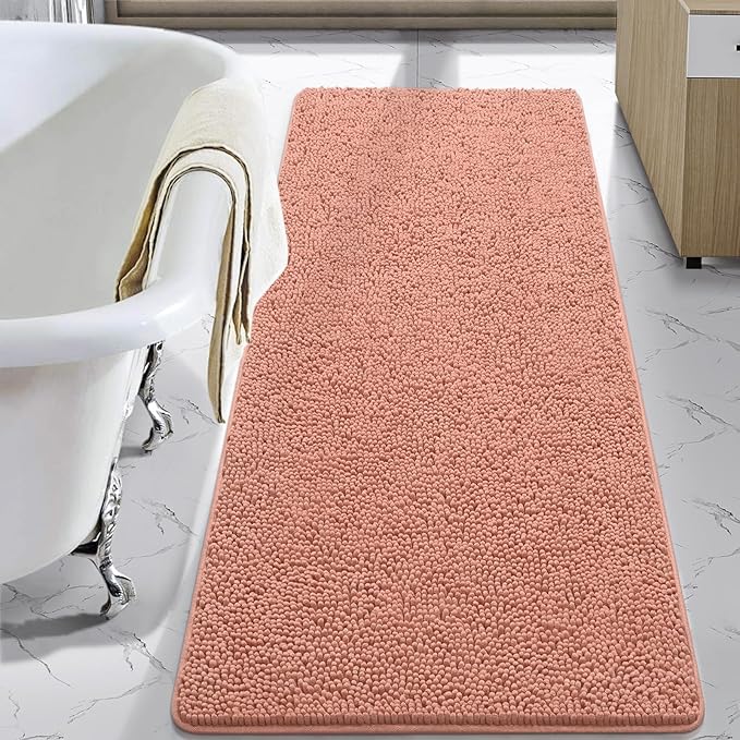 LOCHAS Luxury Bathroom Rug Shaggy Bath Mat 24 x 60 Inch, Washable Non Slip Bath by LOCHAS