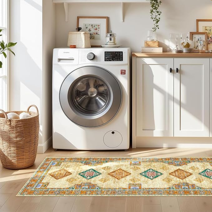 Tritard 100% Non Slip Kitchen Rugs Sets of 3 Washable Boho Kitchen Mats - Image 9