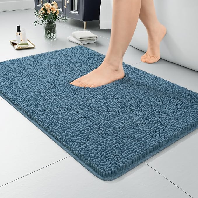 LOCHAS Luxury Bathroom Rug Shaggy Bath Mat 20 x 30 Inch, Washable Non Slip Bath by LOCHAS