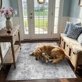 4 Square Area Rug: Washable Low Pile Carpet by Puino