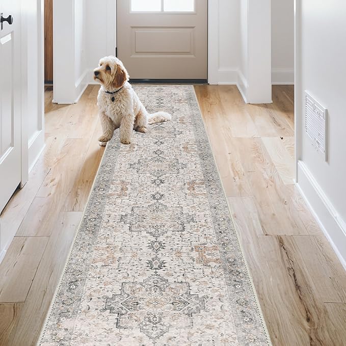 GENIMO 2x9 Runner Rugs for Hallway, Machine Washable Non Slip Vintage Rugs by GENIMO
