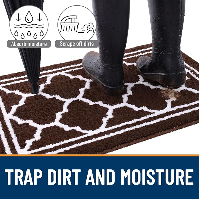 Buganda Large Indoor Door Mat, Dirt-Resistant and Absorbent Doormat, Low - Image 2