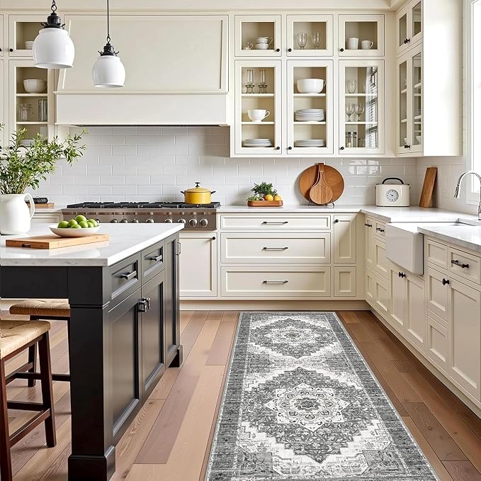 Tritard 100% Non Slip Kitchen Rugs Sets of 3 Washable Boho Kitchen Mats - Image 6