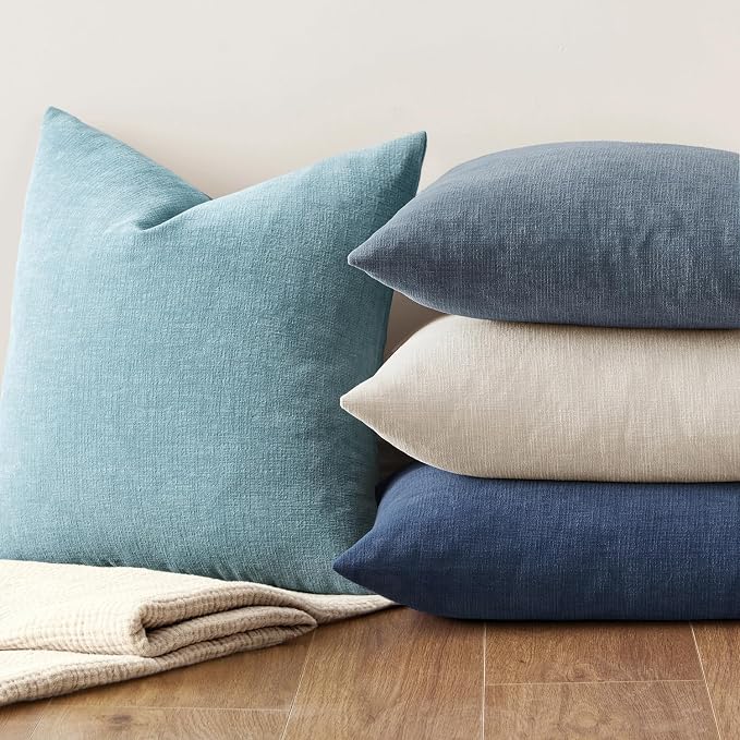 MIULEE Smoke Blue Couch Pillow Covers 18x18 Inch - Image 7