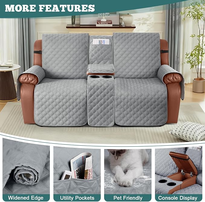 Ruaozz Waterproof Loveseat Recliner Cover - Image 5