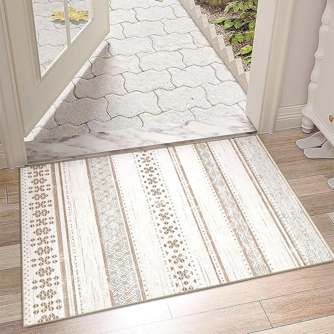 BESTSWEETIE 2x3 Area Rugs for Living Room Washable Moroccan Farmhouse Neutral by BESTSWEETIE