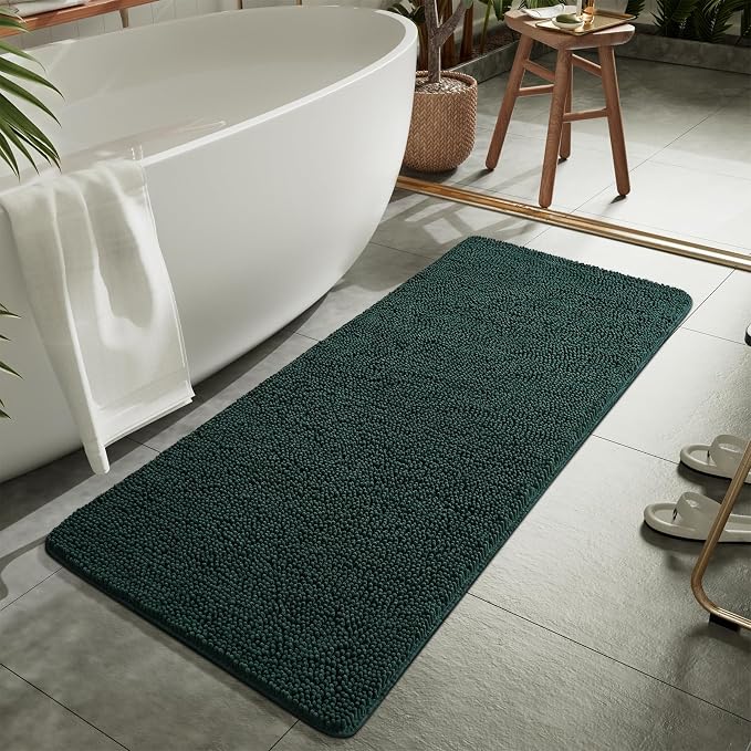 LOCHAS Luxury Bathroom Rug Shaggy Bath Mat 24 x 70 Inch, Washable Non Slip Bath - Image 3