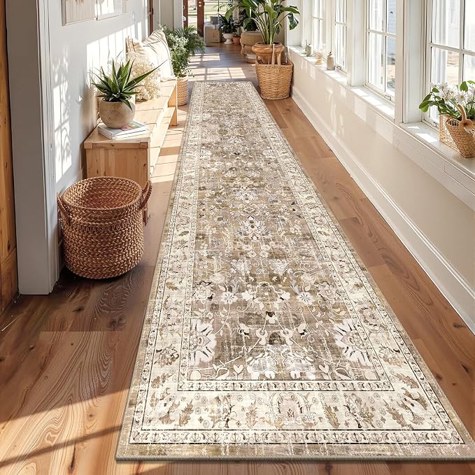 LOKHOM Washable Runner Rug, 3x14 Non-Slip Vintage Kitchen Runner Rug - Image 4