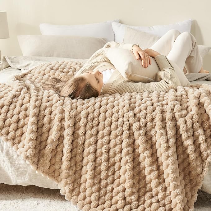 NEWCOSPLAY Super Soft Queen Blanket Brown Premium Silky Flannel Fleece 3D - Image 3