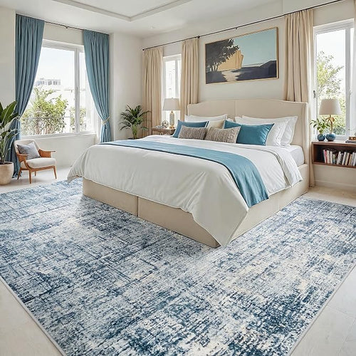 10x14 Area Rugs for Living Room Washable Rug: Anti-Skid Abstract Modern Living - Image 2