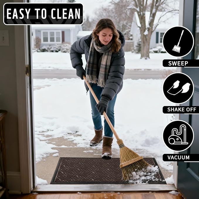 Yimobra Doormat Outdoor Entrance 29.5x17, All-Weather Waterproof Outdoor Mats - Image 5