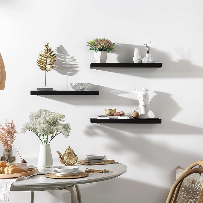PHPH Wood Floating Shelves for Wall, Wooden Wall Shelves for Bedroom - Image 6