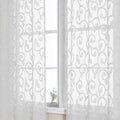 OWENIE Furman Sheer White Curtains 84 inches Long by OWENIE