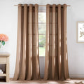 NICETOWN Gold Brown Linen Curtains by NICETOWN