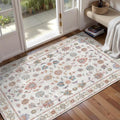 Tangsoo 2x4 Washable Rug for Entryway, Vintage Floral Entry Rug Non Slip by Tangsoo