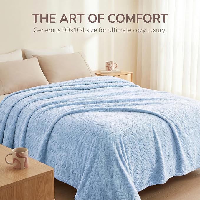 Exclusivo Mezcla Queen Blanket for Bed, Cozy Lightweight Fleece Blankets for - Image 2