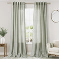 Nanspring Sage Green Curtains 132 Inches Long 2 Panels by Nanspring
