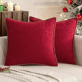 MIULEE Pack of 2 Christmas Pillow Covers 18x18 Inch Red Farmhouse Decorative by MIULEE
