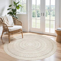 cotiled 5x5 Round Area Rug Living Room: Washable Boho Rugs by COTILED