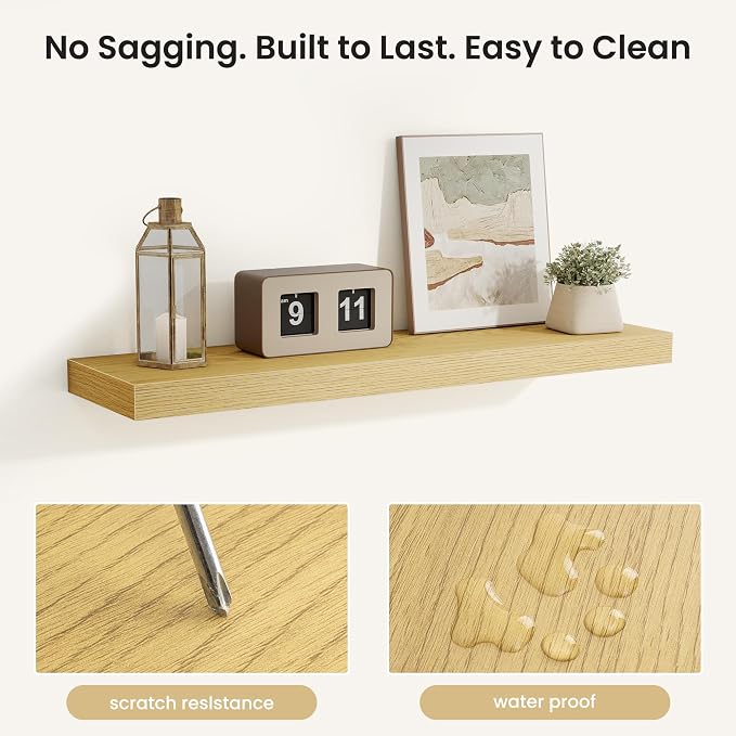 Fun Memories Rustic Wood Floating Shelves - Image 4