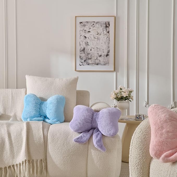 Bow Pillow Throw Pillows Butterfly Shaped Decorative Cute Pillows - Image 5