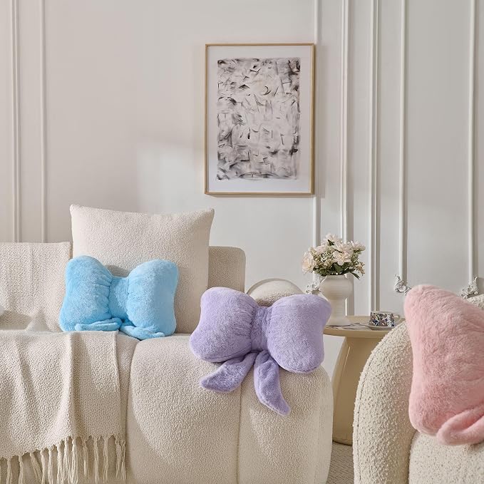 Bow Pillow Throw Pillows Butterfly Shaped Decorative Cute Pillows - Image 5