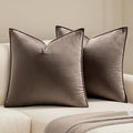 MIULEE Dark Coffee Velvet Throw Pillow Covers 26x26 Soft Decorative Solid by MIULEE