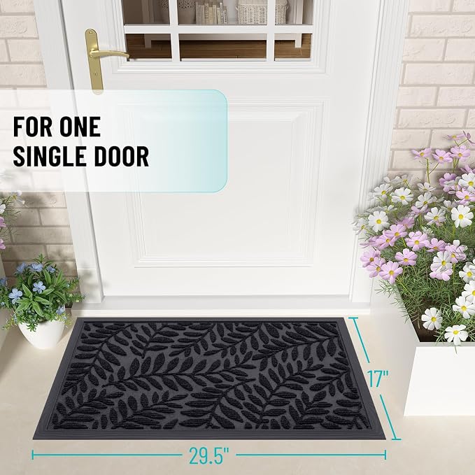 OLANLY Door Mat Indoor Outdoor Entrance, Waterproof All-Weather All-Season - Image 2