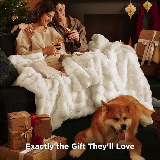 Bedsure GentleSoft Fluffy Fuzzy Twin Blanket, Soft Cozy Fleece Faux Fur Blanket - Image 5