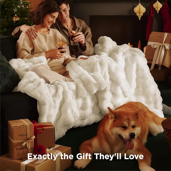 Bedsure GentleSoft Fluffy Faux Fur Throw Blanket - Image 5