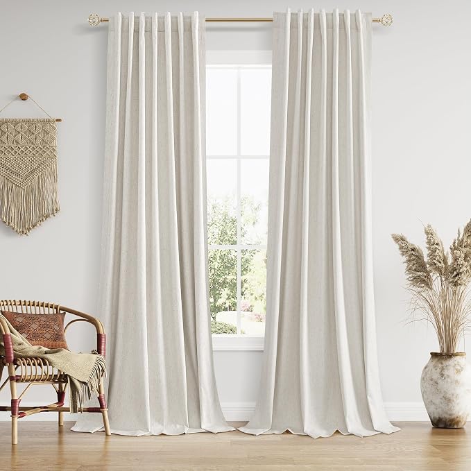 Guken Boho 100% Blackout Curtains 126 Inches Extra Long by Guken
