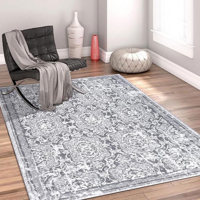 Vaukki Living Room Rug, Vintage Shaggy Soft Laundry Rug, Non Slip Kitchen Area - Image 6