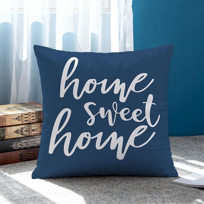 Hexagram Navyblue Geometric Pillow Covers 18x18 Set of 4, Decorative Outdoor - Image 2