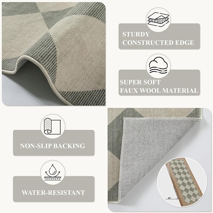 Beeiva Checkered Print 5x7 Rugs - Image 6