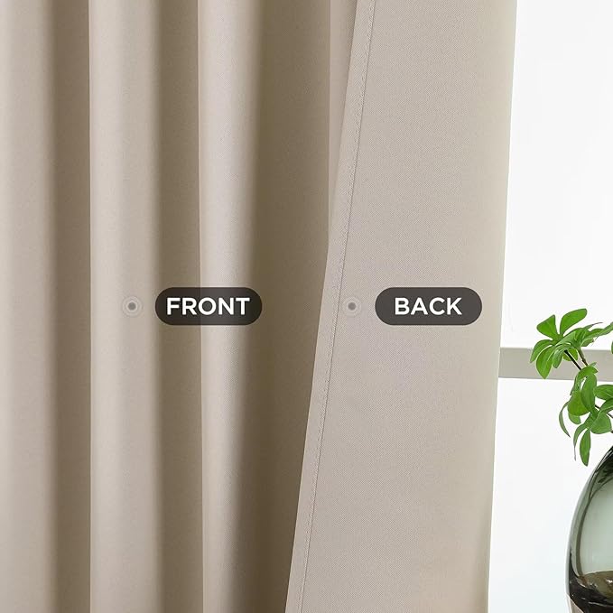 Joydeco Blackout Curtains 63 Inch Length 2 Panels Set, Thermal Insulated Long - Image 3