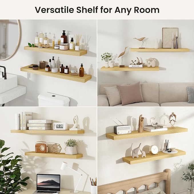 Fun Memories Rustic Wood Floating Shelves - Image 8