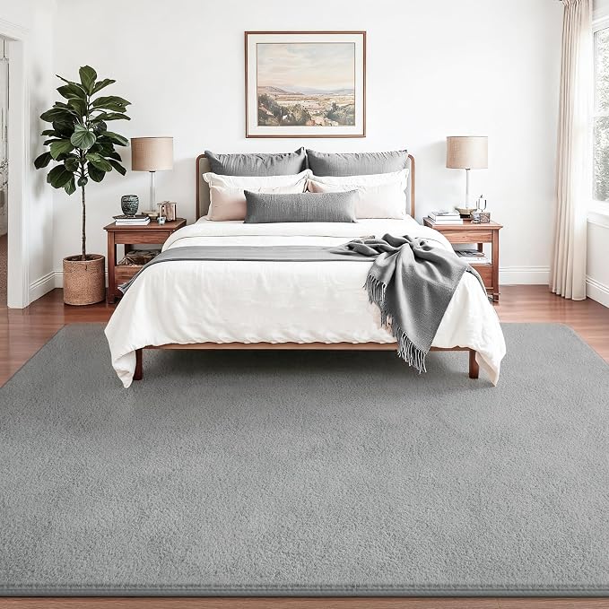 Keeko Area Rugs for Living Room Bedroom 5x8 Grey, Soft Modern Large Rugs Indoor - Image 4
