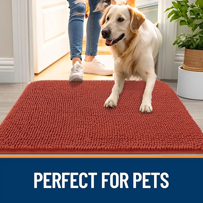 OLANLY Dog Door Mat for Muddy Paws 54x32, Absorbs Moisture and Dirt, Absorbent - Image 6