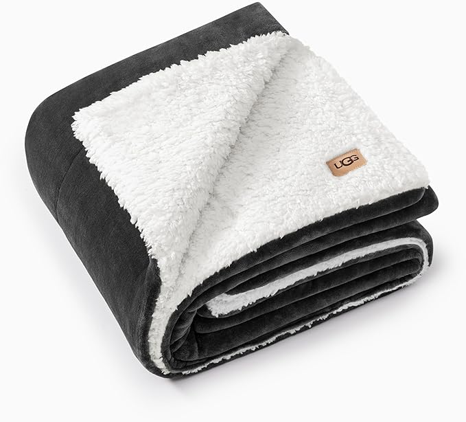 UGG Nita Throw Blanket for Bed, Soft Reversible Plush Throw for Couch and by UGG