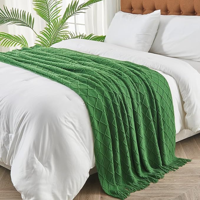 inhand Green Knitted Throw Blanket - Image 5
