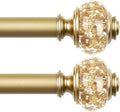 2 Pack Luxury Gold Curtain Rods by USFOOK