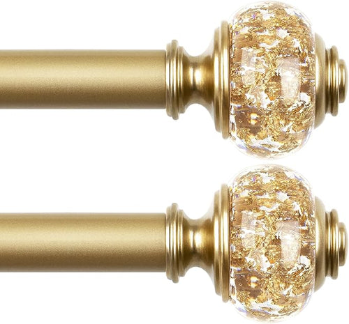 2 Pack Luxury Gold Curtain Rods by USFOOK