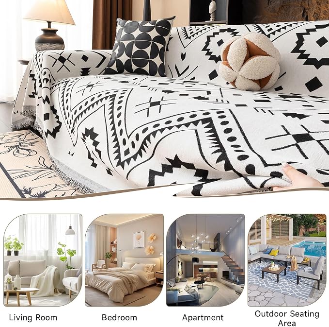VClife Bohemian Sofa Cover Extra Large Couch Cover - Image 5