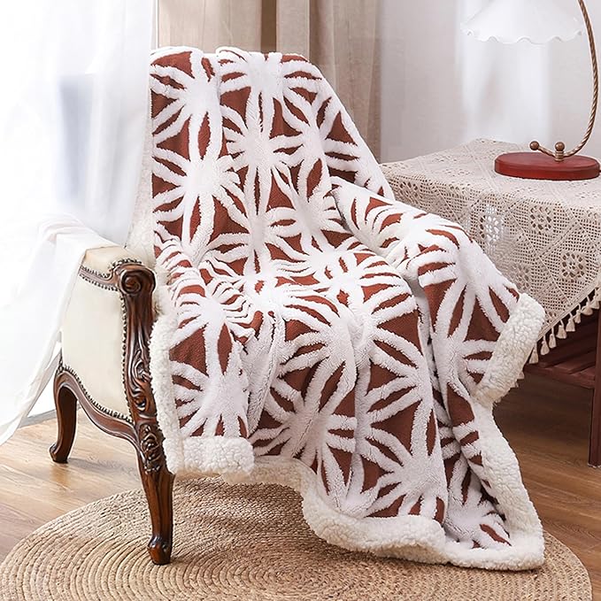 LOMAO Sherpa Fleece Blanket for Mom Cozy Soft Throw Blanket for Women Men by LOMAO