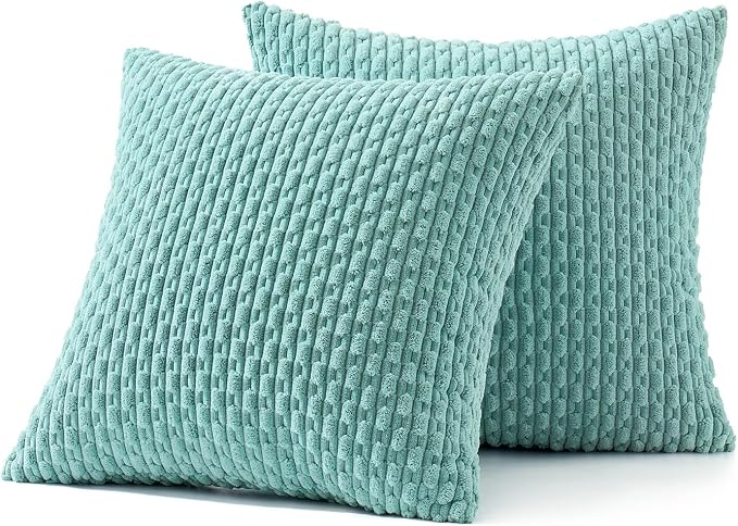 MIULEE Pack of 2 Decorative Throw Pillow Covers 16x16 Inch Soft Boho Striped - Image 6