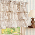 jinchan Ruffled Floral Valance Curtain Shabbychic Linen Window Valance 18 Inch by JINCHAN