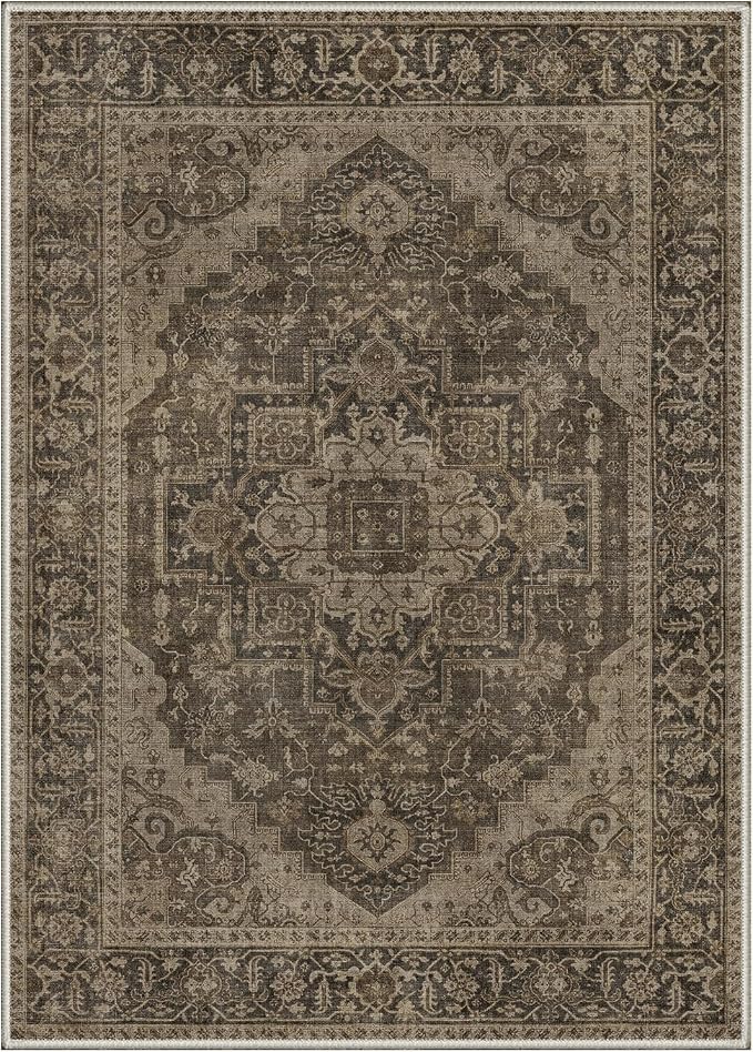 GENIMO 5x7 Area Rugs for Living Room, Machine Washable Non Slip Vintage Rugs - Image 7