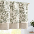 jinchan Linen Valance Kitchen Curtain by JINCHAN