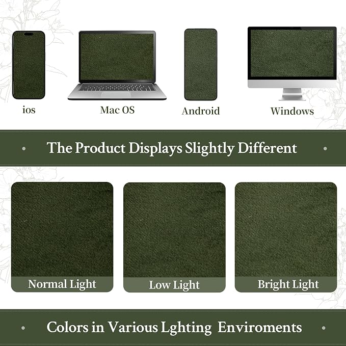 LAMIT Olive Green Velvet Curtains 80 Inch - Image 9