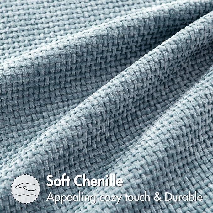 MIULEE Pack of 2 Couch Throw Pillow Covers 20x20 Inch Coastal Light Blue Modern - Image 6